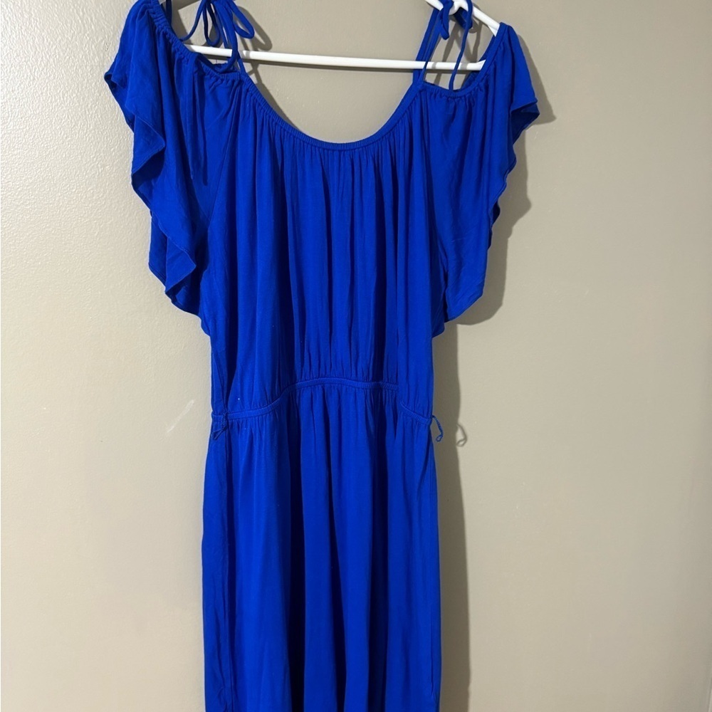 Express Blue Flutter Sleeve‎ Sundress
